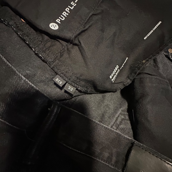 Purple Brand Distressed Paint Splatter Denim Shorts - Picture 9 of 9